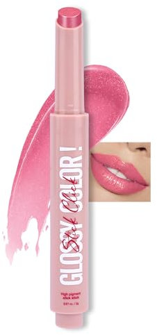 Erinde Glitzer Lippenstift & Lip Balm 2 in 1, Shimmer Lip Gloss, Feuchtigkeitsspendend Lipstick, Pflegender Lippen Makeup Stick #005