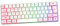 Lurrose Clavier de Jeu Compact RGB Rétroéclairé pour Ordinateur de Bureau et Portable Clavier Mini Rose et Blanc pour Gamers