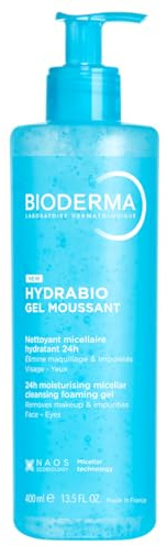 Bioderma - Hydrabio - Foaming Gel - 3-in-1 Cleansing, Makeup Removing and Hydrating - Face Cleanser for Dehydrated Skin, 13.5 Fl.Oz