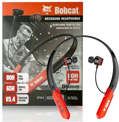 CJ TECH Bobcat Neckband Bluetooth Headphones, 80H Battery, Fast Charging