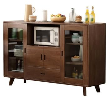 Huangj-0527 Rangement Vaisselle Buffet Petit Meuble Micro-Ondes de Rangement Cuisine Placard Buffet avec Portes