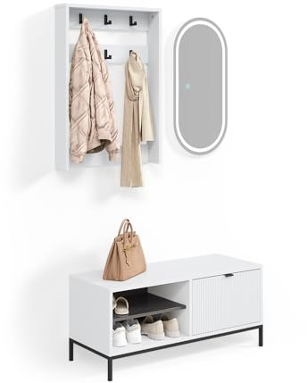 Livinity Garderobe Aterno, Weiß, Set, 3 Teile