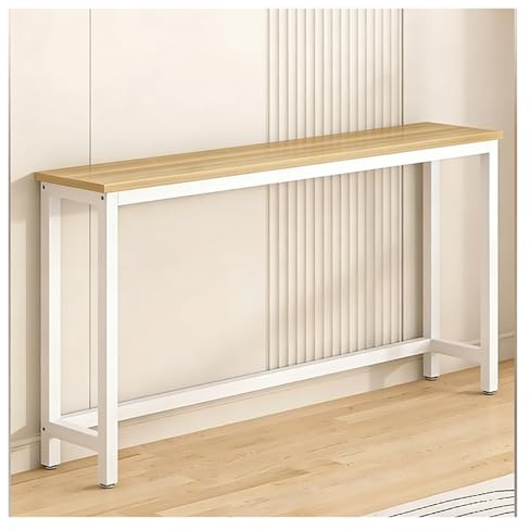 Hinter Couch-Regal, lang, schmal, kleiner Raumeingang, Konsolentisch mit Rahmen aus Karbonstahl, Eingangstisch für Flur/Wohnzimmer/Schlafzimmer (160 x 20 x 100 cm)