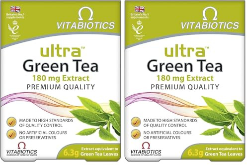 Vitabiotics Ultra Green Tea Tablets - 30 Count (Pack of 2)