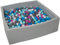 Velinda Piscine a balles pour Enfant, Dimensions: 120x120 cm, Aire de Jeu + 900 balles (Couleurs des balles: Blanc, Bleu, Rose, Gris, Turquoise)