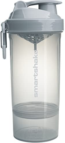 Smartshake Original 2GO Protein Shaker Bottle 800 ml | Leakproof Gym Shaker Drink Bottle for Protein Shakes | BPA Free Protein Powder Shaker Cup for Men & Women | Mist Grey