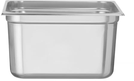 HENDI Gastronormbehälter, sehr robust, 18L, GN 2/3, (H) 200mm, Edelstahl | Geeignet für Chafing Dishes, Bain-marie, Backöfen, Gefrierschränke, temperaturbeständig von -40° bis 300°C, 354x325mm