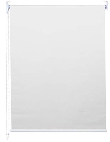 Rollo HWC-D52, Fensterrollo Seitenzugrollo Jalousie, 80x230cm Sonnenschutz Verdunkelung Blickdicht - weiß