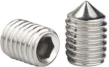 Yudesun Tools Hardware Fasteners Cone Headless Screws - Stainless Steel Hex Socket Set Point Grub Screw Metric Thread Socket Allen Key Machine Bolt Nails M5 M6 M8