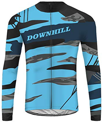 UGLY FROG Herren Radtrikot mit Fleecefutter Winddichte Warm Fahrradbekleidung Langarm MTB Fahrradjacke für Winter