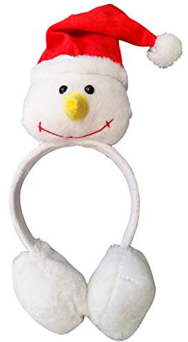 Ciffre Ohrwärmer Weihnachtsmütze Nikolausmütze Winter Mütze Mützen Nikolaus Santa Rot Schneemann