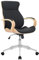 CLP Bürostuhl Melilla Kunstleder I Ergonomischer Stuhl I Komfortables Sitzen I 360 Drehfunktion, Wippfunktion I Für Arbeit Und Home-Office, Farbe:Natur/schwarz