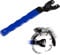 kuou Angle Grinder Adjustable Spanner, Universal 10-52mm Pin Key Wrench Lock-Nut Grinder Wrench with Non-Slip Plastic Coated Grip (Blue Black)