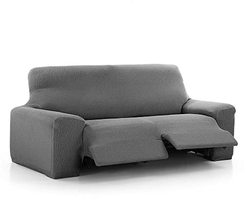 MAXIFUNDAS Housse de canapé Relax 3 Places 2 Pieds Vega Gris