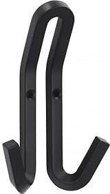 SIRO Kleiderhaken Kirchhundem, Design, Modern, Druckguss schwarz matt pulverbeschichtet, 118 mm x 30 mm x 69 mm, LA 18 mm, 2500/PB12