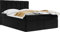 WFL GROUP Boxspringbett mit Bettkasten 140x200 160x200 180x200 Doppelbett Gepolstert Bett Mit Matratze und Topper - Stauraumbett mit Kopfteil - 140 x 200 cm - Schwarz Samt