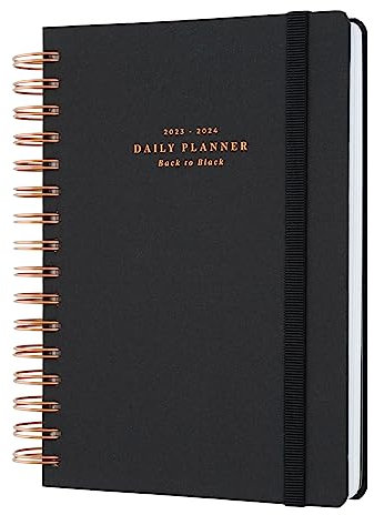 Kokonote Planer 2023 2024 Kalender 2024 Buchkalender Back to Black Schulplaner 2023 2024 A5 - Schülerkalender 2023 2024 Ringbuch A5 Schwarz Terminplaner 2023/2024