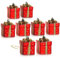 com-four® 8X Christbaumanhänger Geschenk - Weihnachtskugel Geschenkbox - Christbaumschmuck in Geschenk-Form für die Weihnachtsbaum-Dekoration - bruchfester Baumschmuck