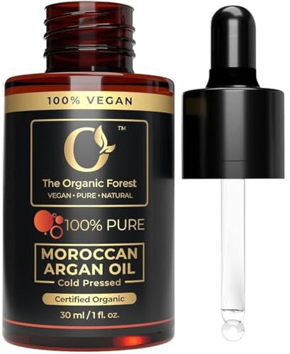 USDA Organic Argan Oil - Moroccan Oil for Hair and Skin - Pure, Cold-Pressed, Natural - Best Argan Oil for Frizzy Hair, Face and Body - 100% Pure Argan Oil of Morocco - Hydrating and Nourishing Oil