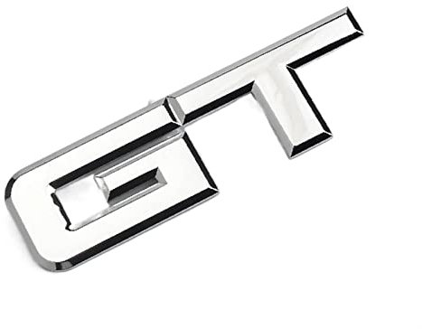 SCHAAN 3D Metall Schwarz Rot Silber Auto Kofferraum Aufkleber Emblem Logo GT Aufkleber Passend for Ford Mustang Autozubehör Autoaufkleber (Color : Silver)