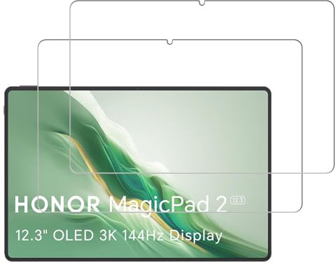 2 Pack for HONOR MagicPad 2 12.3-Inch Tablet Screen Protector Tempered Glass, Anti Scratch, Bubble Free