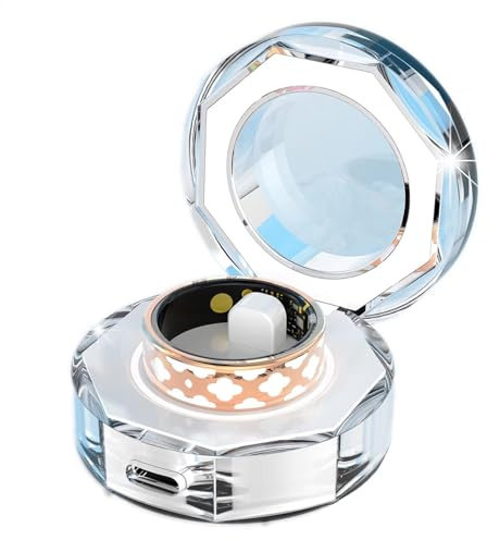 findtime Kabellose Ladegerät für Rosegold Smart Ring, Ladekoffer Ladestation ohne Ring, Ladecase für Fitness Tracker Ring