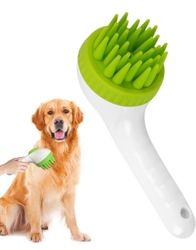 Hunde-Shampoo, Kopfhautmassagegerät, Fellpflege-Zubehör, langer Griff, Shampoo-Bürste und Schrubber für Hunde und Katzen, Fellpflege, beruhigend