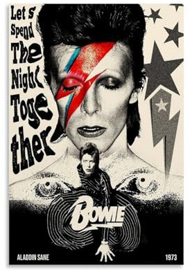 HUANGFX David Bowie Rock-Musiker, Sänger, Schauspieler, Album, Wandkunstdruck, Leinwand, Poster, Dekoration, Poster, 30 x 45 cm, ungerahmter Stil