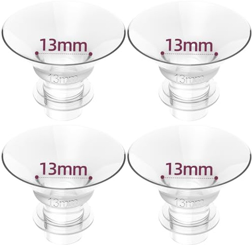 4 pieces brida de 13mm, brida de silicona ultrasuave, ajuste cómodo y diseño a prueba de fugas. Compatible con extractor de leche eléctrico KISSBOBO K5/K6 – Piezas de silicona para mayor confort