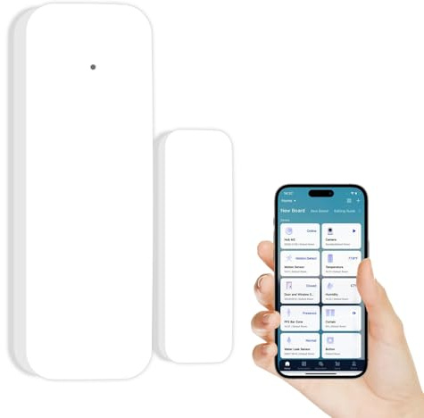 Door and Window Sensor Requires Zigbee Connection for Alarm System and Smart Home Devices Wireless Mini Contact Sensor APP Control Home Security Compatible with Smartlife Alexa Google Home Tuya