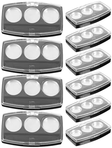 ULTECHNOVO Organizer palette ombretti 10 pezzi in PS nero con superficie liscia e chiusura a prova di perdite per uso professionale