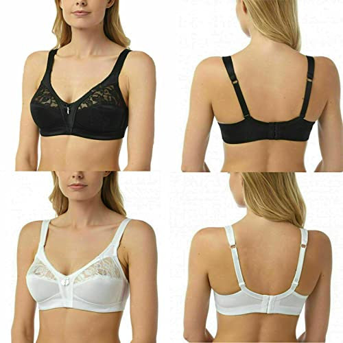Lifeessentials11 Firm Control Bra Soft Cup Non Wired 34 36 38 40 42 44 46 48 B C D DD E (DD, Black, 44)