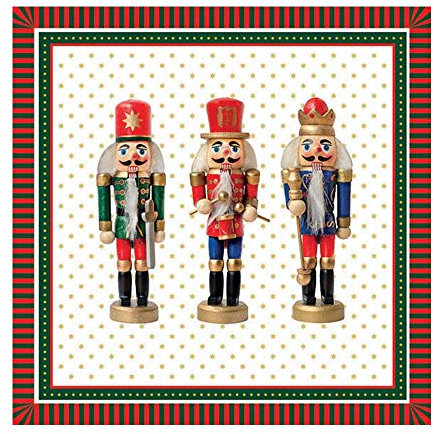Ambiente Christmas Napkin 33 Centimetre Pack of 20 Three Nutcrackers