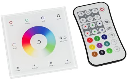 iNatus RGBW Wand Touch Panel LED Controller Kit mit Fernbedienung 12-24VDC