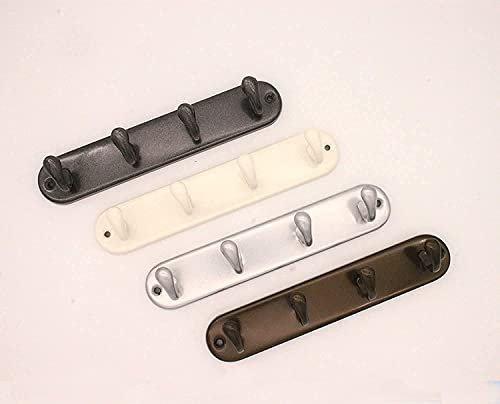 Wandmontierte Edelstahl-Garderobenleiste für Hüte und Mäntel, Türgarderobe, Handtuchhalter, Wandmontage, 4 Klammern – 4 Finish (Antik)