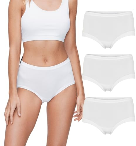 JBS of Denmark Bambus-Maxi-Slips für Damen – High Waist | Damen Unterwäsche aus Bambus, Super Weich und Bequem, Nahtlose High Waist Maxi Slips, Baumwolle, Von XS bis 2XL