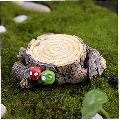 2pc Artificial Mushroom Tree Stump Miniature Fairy Garden Decoration Stub Micro Landscaping Decor Accessories