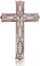 EARTHLY HOME Handgefertigtes Kruzifix-Wandkreuz, antike heilige katholische Kreuze, Jesus Christus, florales Schnitzschild, hängendes katholisches Kruzifix, Wohnzimmer (weiß, 25.4x15.2 cm)
