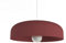 L+ Lustre suspendu en métal de forme cylindrique pour salon, cuisine moderne, diamètre 40 à 50 cm (couleur rouge)