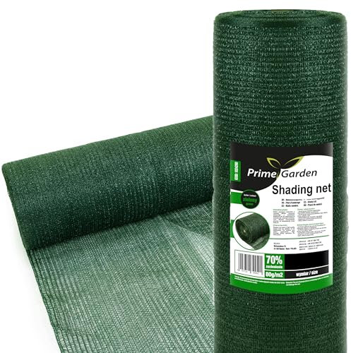 Prime Garden® Sichtschutz für Gartenzaun & Balkongeländer UV-stabilisiert Schattiergewebe Schattennetz Sonnenschutz Zaunblende Grün. (Schattierwert 70%, 3m x 25m = 75m²)