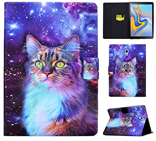 Vaitasy Coque pour Samsung Galaxy Tab A 10.5 Pouces 2018 (SM-T590/ SM-T595), Magnétique Étui avec Flip Portefeuille Housse pour Galaxy Tab A 10.5 2018 - Starcat