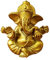 OTKARXUS Hindu-goldene Lord Ganesha-Statuen, 1 x Mini-indische Elefanten-Gott-Statue, Kunstharz-Skulptur, Ganesh-Figur, handgefertigte Elefanten-Ornamente, Dekoration für Zuhause, Büro, Auto (Gold)