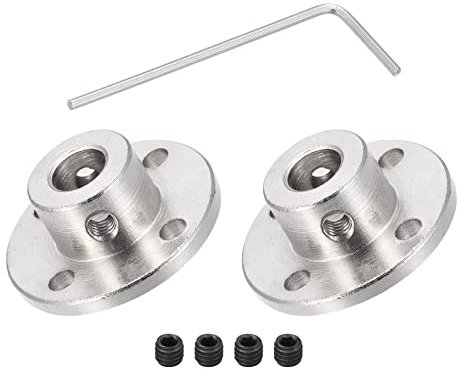 DMiotech 2Pack 8mm Flansch Verbinder Wellenkupplung mit M4 Sechskantschlüssel Schrauben