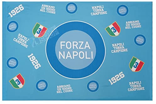 Bandiera Forza Napoli 1926 Cm 120x80 Campione D'Italia Festa Tifosi 3° Scudetto Calcio Tricolore