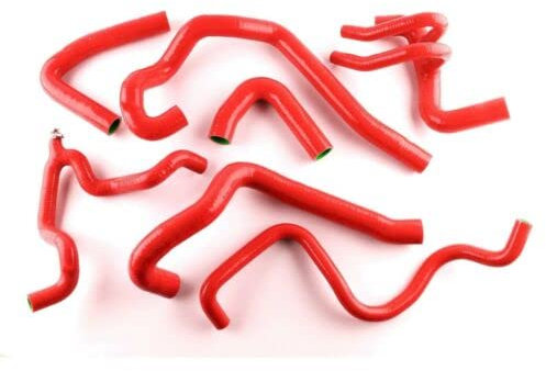 LUXERAD Kit de manguera de refrigerante de radiador de silicona para Peugeot 106 GTi Citroen Saxo 16V 1.6 VTS 7pcs (Red)