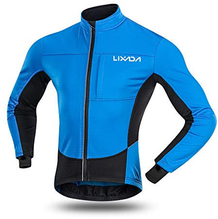 HUIOP Hommes Coupe-Vent Veste De Vélo Hiver Thermique Polaire Polaire VTT Vélo Bicyclette Équitation Running Vêtements De Sport Veste Manteau,veste de cyclisme homme