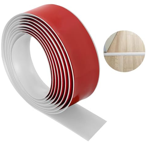 Tiras de Transición de Piso, 300 x 5cm Tira de Umbral de Autoadhesivo, Tira de Transición de Suelo de PVC, Suelo Perfil de Transición Para Juntas Entre Suelo y Baldosa