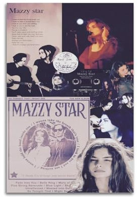 ZaMouss Rockband-Poster, Mazzy Star, Leinwandposter, Wandkunst, Dekoration, Wohnzimmer, Schlafzimmer, Dekoration, Poster, 30 x 45 cm, ungerahmter Stil