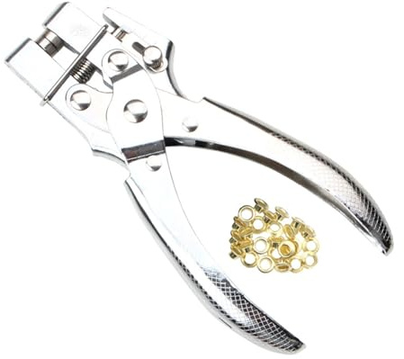 Ösen-Set Ösenzange Metallösen 3mm & 5mm Grommet Tool Kit mit Loch Planenösen Installationswerkzeuge Markisen Ösen