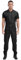 Sywiyi Herren Kurzarm Overall Jumpsuit Lange Einteiler Arbeitsoverall mit Gürtel Zipper Maleranzug Arbeitskleidung Schwarz 3XL